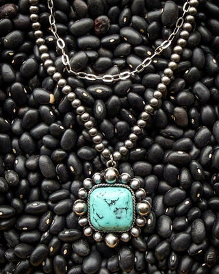 Remington Square Stone Layered Necklace – Jewelry from Bronco Western Supply Co.
