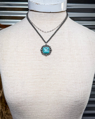 Remington Square Stone Layered Necklace – Jewelry from Bronco Western Supply Co.