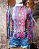 Retro Funk Mesh Top - Shirts & Tops - Rowdy Crowd - Bronco Western Supply Co.