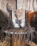Reveena Hair on Hide Fringe Phone Crossbody Bag - Purses & Wallets - Sixtease Bags - Bronco Western Supply Co.
