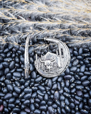 Ridgehorn Steer Crescent Hoop Earrings – Jewelry from Bronco Western Supply Co.