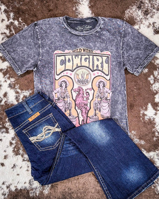 Rodeo Legend Graphic Tee - Black – Apparel from Bronco Western Supply Co.