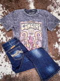 Rodeo Legend Graphic Tee - Black - Apparel - Lotus Fashion - Bronco Western Supply Co.