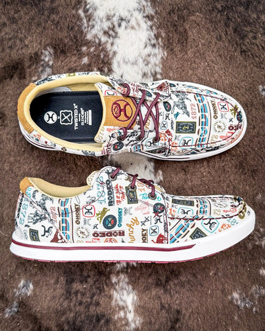 Rodeo Remix Twisted X Hooey Loper Sneaker - Toasted Almond and Multi - Women's Shoes - Twisted X - Bronco Western Supply Co.