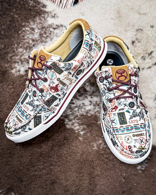 Rodeo Remix Twisted X Hooey Loper Sneaker - Toasted Almond and Multi – Women's Shoes from Bronco Western Supply Co.