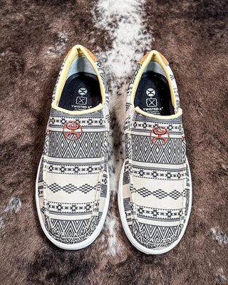 Ronda Twisted X Hooey Slip - On Loper - Taupe & Black – Women's Shoes from Bronco Western Supply Co.