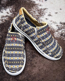 Ronnie Twisted X Hooey Slip - On Loper Sneakers - Black and Yellow Multi - Women's Shoes - Twisted X - Bronco Western Supply Co.