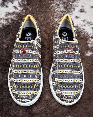 Ronnie Twisted X Hooey Slip - On Loper Sneakers - Black and Yellow Multi – Women's Shoes from Bronco Western Supply Co.