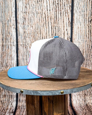 Rope Like a Girl - Turquoise and Pink Hooey Hat – Accessories from Bronco Western Supply Co.