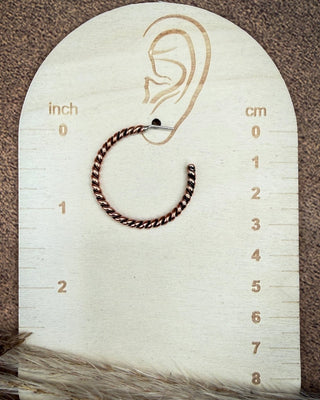Rope Twist Copper Hoop Earrings – Jewelry from Bronco Western Supply Co.