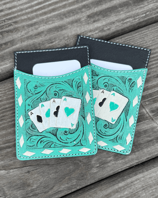 Rory Gambler Card Holder in Turquoise by Countryside Co. – Purses & Wallets from Bronco Western Supply Co.
