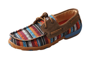 Rory Twisted X Boat Shoe Driving Moc - Serape & Bomber – Women's Shoes from Bronco Western Supply Co.