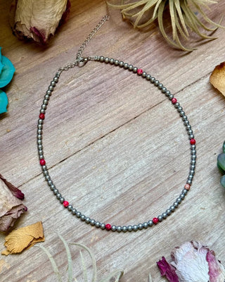 Rosalie Pink Sea Sediment Bead Necklace – Jewelry from Bronco Western Supply Co.