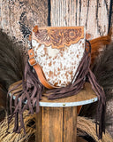 Roux Hair on Hide Fringe Crossbody Bag - Purses & Wallets - Sixtease Bags - Bronco Western Supply Co.