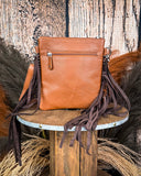 Roux Hair on Hide Fringe Crossbody Bag - Purses & Wallets - Sixtease Bags - Bronco Western Supply Co.