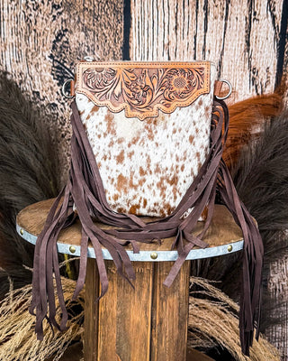 Roux Hair on Hide Fringe Crossbody Bag – Purses & Wallets from Bronco Western Supply Co.