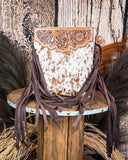 Roux Hair on Hide Fringe Crossbody Bag - Purses & Wallets - Sixtease Bags - Bronco Western Supply Co.