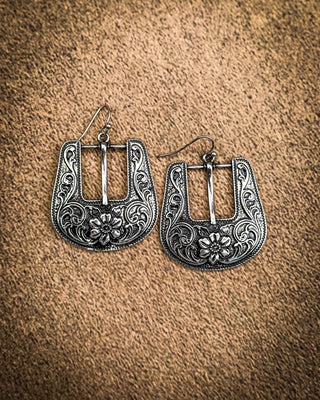 Rowan Floral Buckle Dangle Earrings – Jewelry from Bronco Western Supply Co.