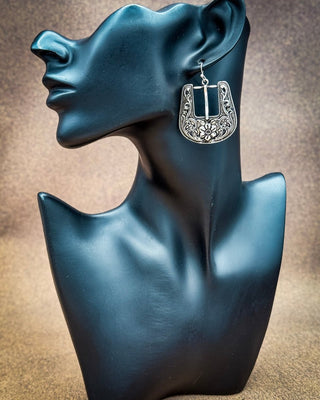 Rowan Floral Buckle Dangle Earrings – Jewelry from Bronco Western Supply Co.