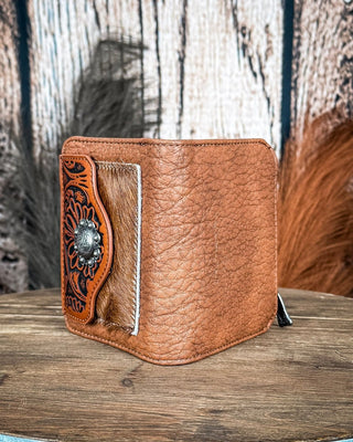 Rowdy Rita Hair - On Wallet in Brown by Trinity Ranch – Purses & Wallets from Bronco Western Supply Co.
