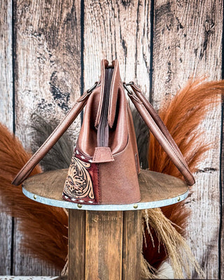 Rowdy Rose Tooled Leather Shoulder Tote Bag – Purses & Wallets from Bronco Western Supply Co.