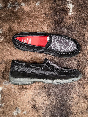 Roxy Twisted X Slip - On Driving Moc - Black & Grey - Women's Shoes - Twisted X - Bronco Western Supply Co.
