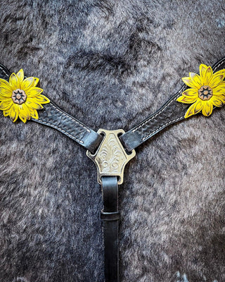 Royal King 3D Sunflower Breast Collar – Breast Collars from Bronco Western Supply Co.