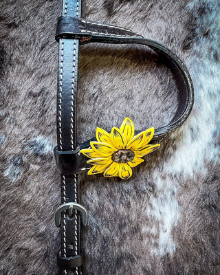 Royal King 3D Sunflower Single Ear Headstall – Headstalls & Accessories from Bronco Western Supply Co.