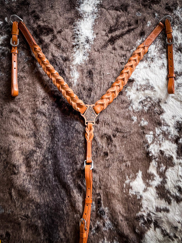 Royal King Braided Leather Breastcollar - Breast Collars - Tough 1 - Bronco Western Supply Co.