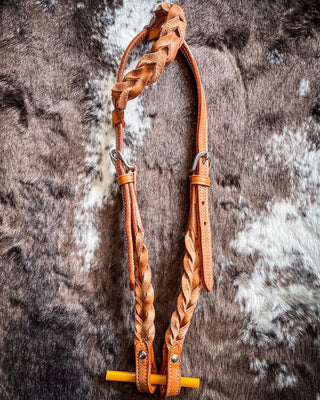 Royal King Braided Leather One Ear Headstall – Headstalls & Accessories from Bronco Western Supply Co.
