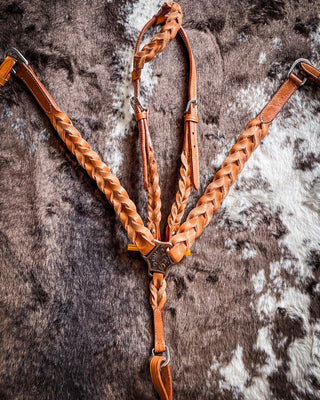 Royal King Braided Leather One Ear Headstall – Headstalls & Accessories from Bronco Western Supply Co.