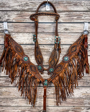 Royal King - Selena Headstall and Breastcollar Set - Horse Tack - Tough 1 - Bronco Western Supply Co.