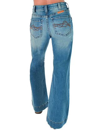 Rustee DFMI Wide Leg Trouser Jeans By Cowgirl Tuff by Cowgirl Tuff – Apparel from Bronco Western Supply Co.