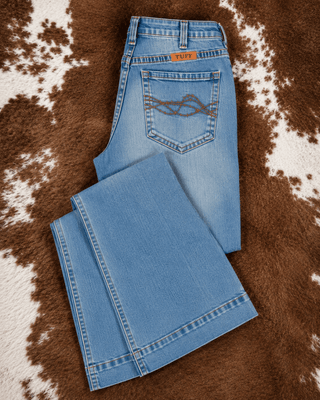 Rustee DFMI Wide Leg Trouser Jeans By Cowgirl Tuff by Cowgirl Tuff – Apparel from Bronco Western Supply Co.