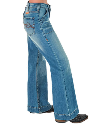 Rustee DFMI Wide Leg Trouser Jeans By Cowgirl Tuff by Cowgirl Tuff – Apparel from Bronco Western Supply Co.