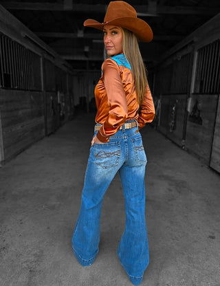 Rustee DFMI Wide Leg Trouser Jeans By Cowgirl Tuff by Cowgirl Tuff – Apparel from Bronco Western Supply Co.