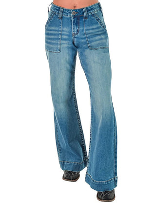 Rustee DFMI Wide Leg Trouser Jeans By Cowgirl Tuff by Cowgirl Tuff – Apparel from Bronco Western Supply Co.