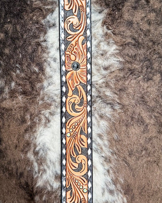 belt on cowhide