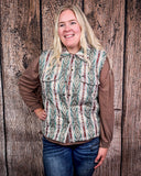 Sage Canyon Aztec Quilted Puffer Vest - Apparel - Lucky & Blessed - Bronco Western Supply Co.