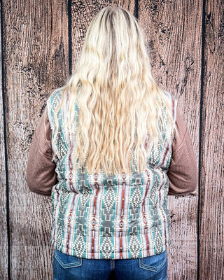 Sage Canyon Aztec Quilted Puffer Vest – Apparel from Bronco Western Supply Co.