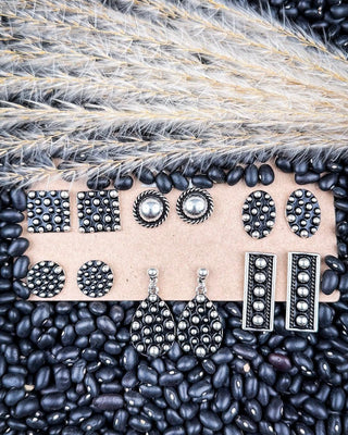 Sagebrush Silver 6 - Pack Fashion Earring Set - Jewelry - Blue Tortoise - Bronco Western Supply Co.