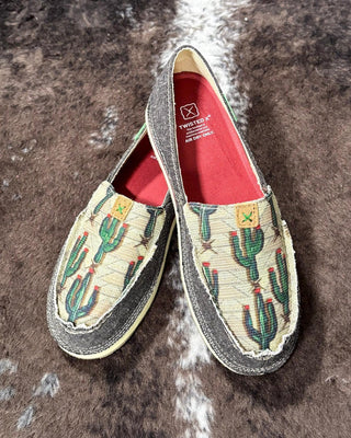 Saguaro Twisted X Slip - On Loafer - Dust & Cactus Print – Women's Shoes from Bronco Western Supply Co.