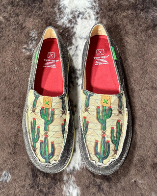 Saguaro Twisted X Slip - On Loafer - Dust & Cactus Print – Women's Shoes from Bronco Western Supply Co.