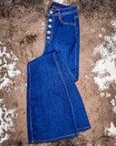 Saloon Stretch Five Button Flare Jeans - Dark Wash - Apparel - Denim Zone USA - Bronco Western Supply Co.