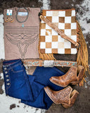 Saloon Stretch Five Button Flare Jeans - Dark Wash - Apparel - Denim Zone USA - Bronco Western Supply Co.