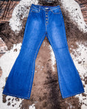 Saloon Stretch Five Button Flare Jeans - Medium Wash - Apparel - Denim Zone USA - Bronco Western Supply Co.