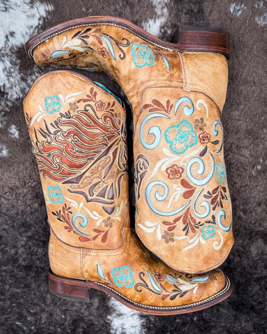Sandstone Stallion Corral Boots - Women's Boots - Corral Boots - Bronco Western Supply Co.