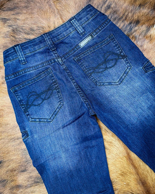 Sapphire Sport Trouser Jeans in Dark Wash by Cowgirl Tuff – Apparel from Bronco Western Supply Co.