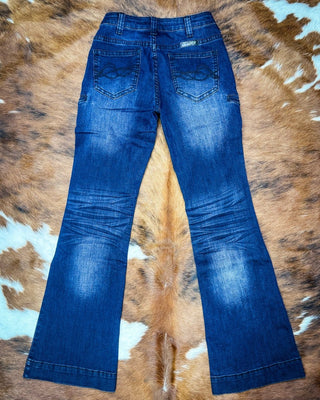 Sapphire Sport Trouser Jeans in Dark Wash by Cowgirl Tuff – Apparel from Bronco Western Supply Co.
