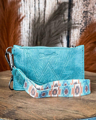 Savannah Aztec Card Holder in Turquoise by Wrangler – Purses & Wallets from Bronco Western Supply Co.